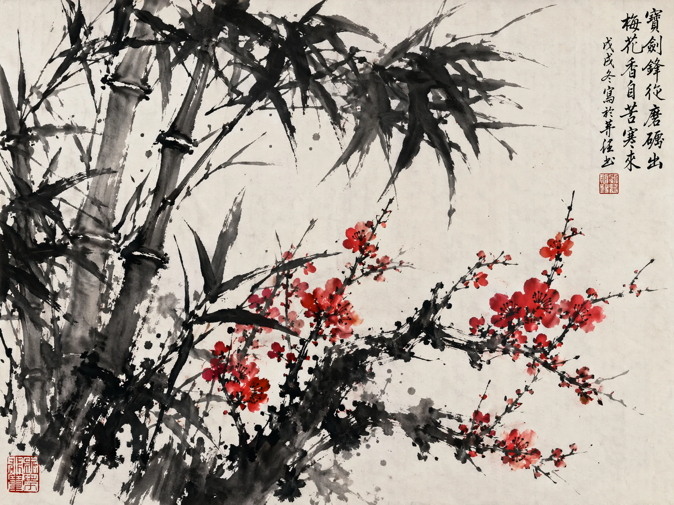 工笔与写意对照参展作品
